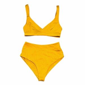 Wanderlust Golden‎ High Waisted Bikini Set Size Medium